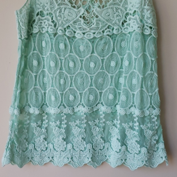 Aqua Lace Tank - Picture 4 of 5